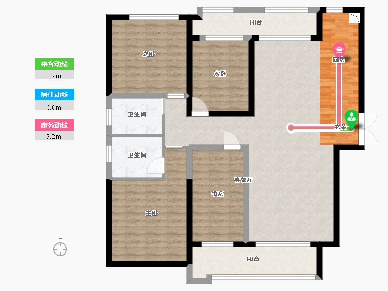 陕西省-渭南市-添康富士城-119.20-户型库-动静线