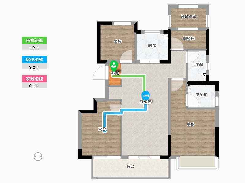 浙江省-宁波市-荣安铂云府-85.00-户型库-动静线