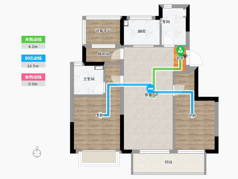 浙江省-宁波市-荣安铂云府-71.00-户型库-动静线