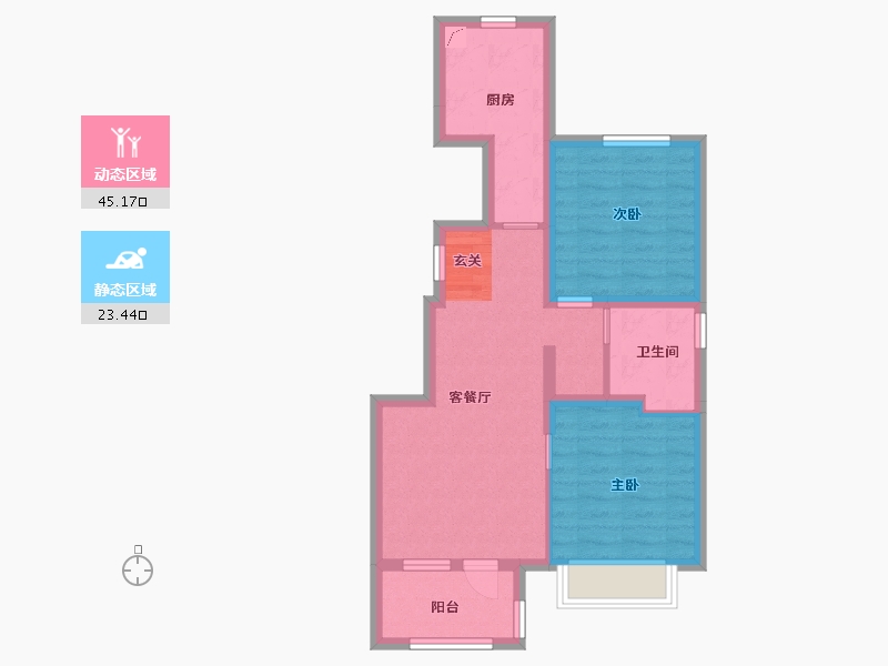 北京-北京市-中机・京山樾-60.00-户型库-动静分区