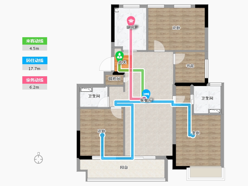 江苏省-南京市-汤山颐和府-101.45-户型库-动静线