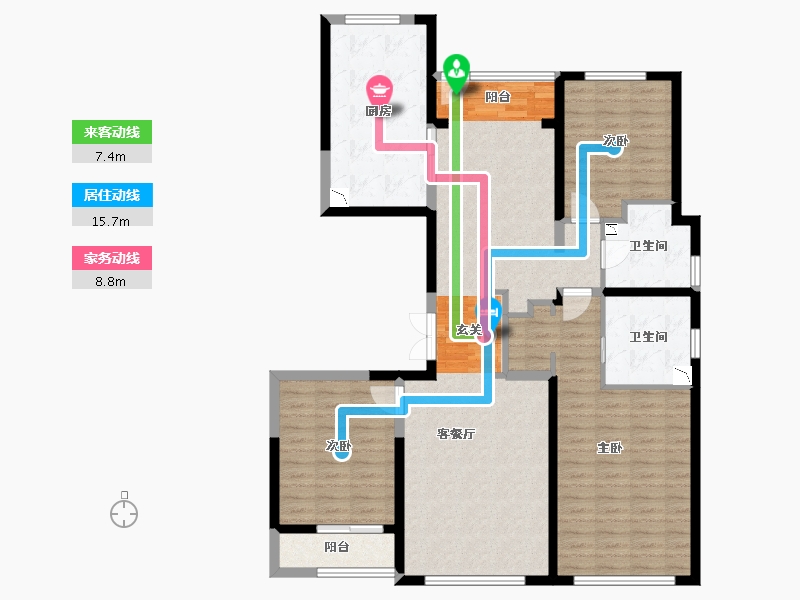 河北省-廊坊市-俪景嘉园-122.01-户型库-动静线