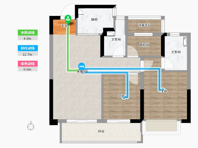 浙江省-宁波市-荣安铂云府-70.28-户型库-动静线