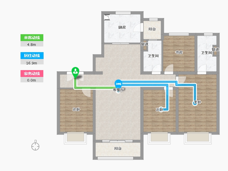 山西省-太原市-临汾富力湾・盈通国际-114.05-户型库-动静线