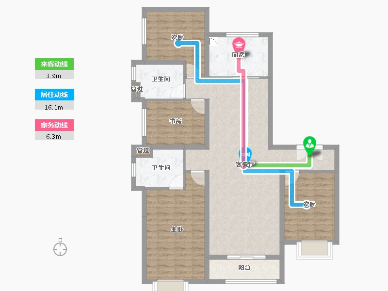 山西省-太原市-临汾富力湾・盈通国际-112.55-户型库-动静线