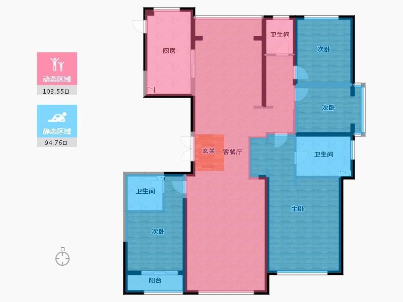 河北省-廊坊市-俪景嘉园-179.48-户型库-动静分区