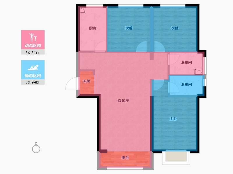 河北省-廊坊市-俪景嘉园-81.12-户型库-动静分区