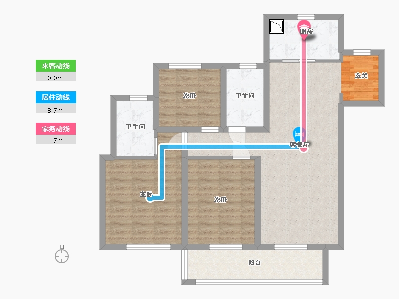 江苏省-无锡市-融创运河映-86.40-户型库-动静线