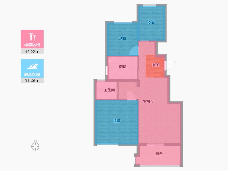 江苏省-无锡市-蠡湖国际小镇-71.20-户型库-动静分区