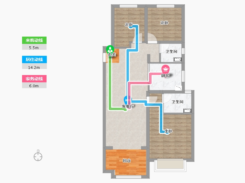 陕西省-西安市-奥园誉�o-79.63-户型库-动静线