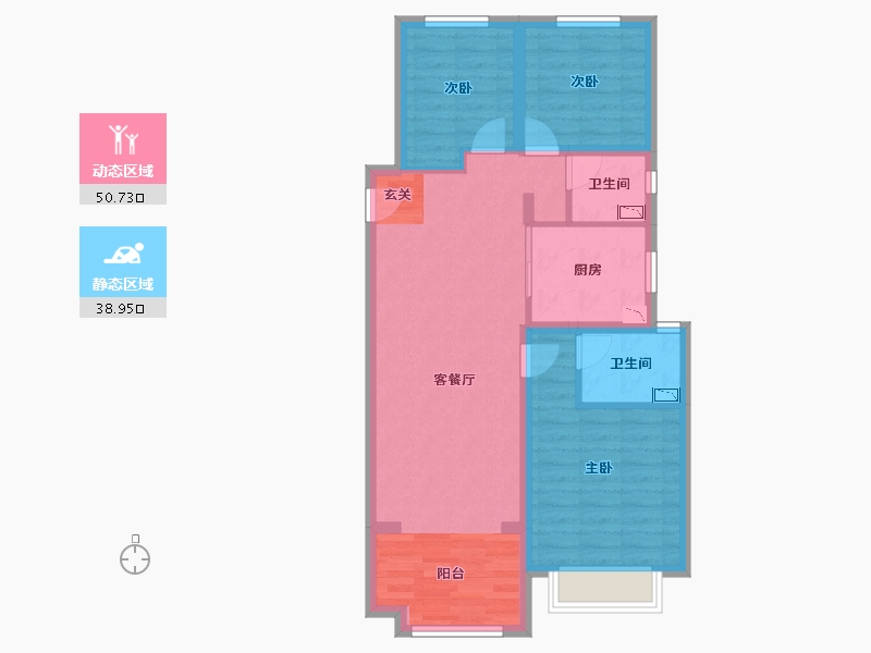 陕西省-西安市-奥园誉�o-79.63-户型库-动静分区