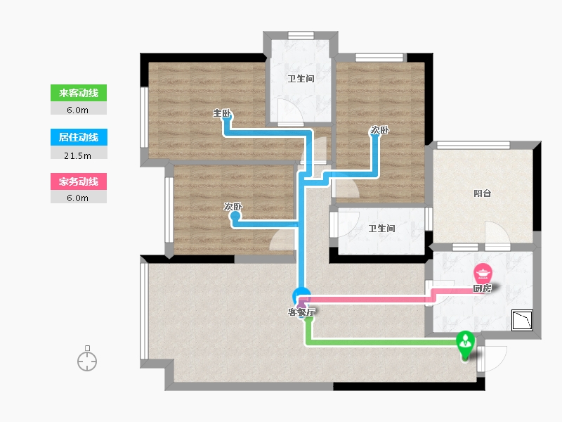 四川省-成都市-滨江和城-94.50-户型库-动静线