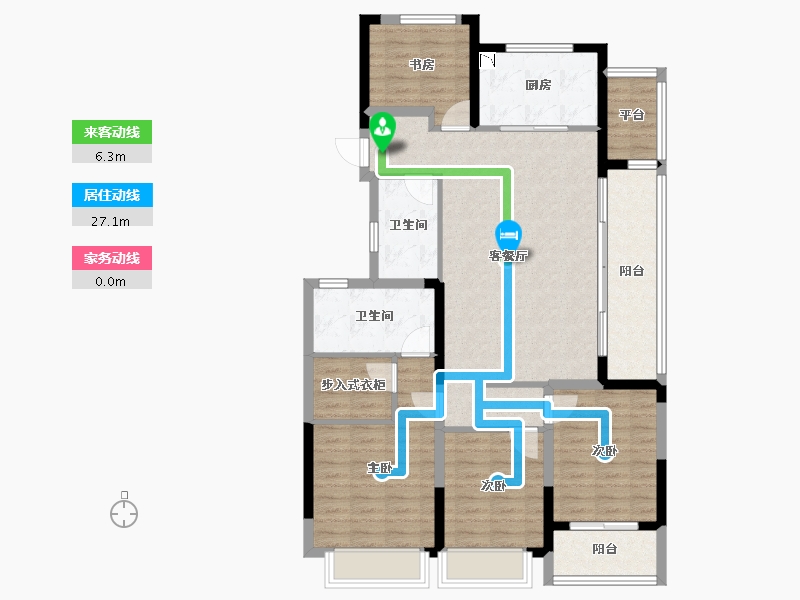 浙江省-金华市-义乌壹号院-111.96-户型库-动静线