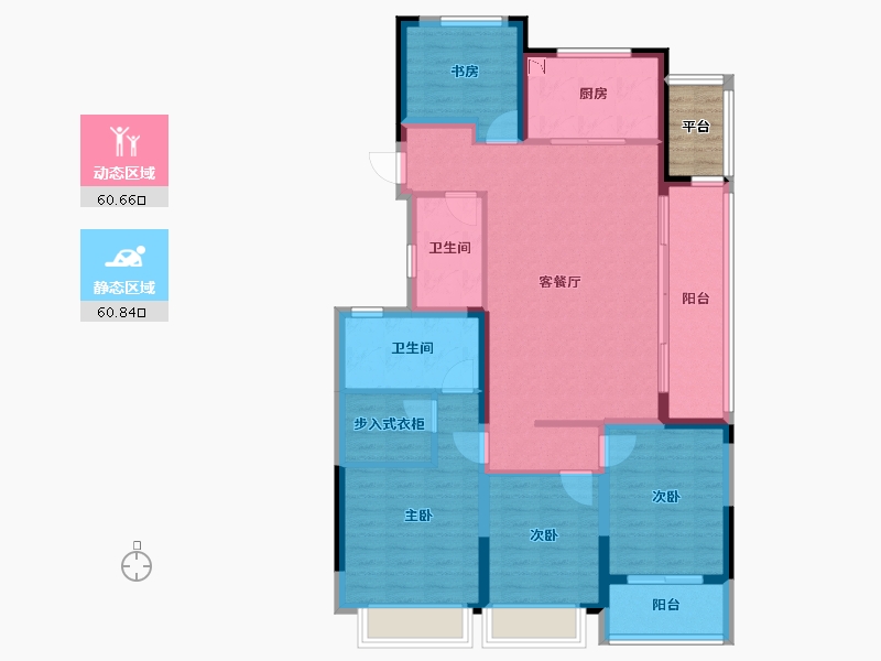 浙江省-金华市-义乌壹号院-111.96-户型库-动静分区