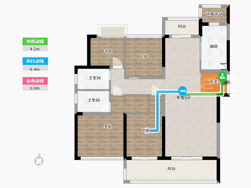 江苏省-苏州市-南山观枫四季花园-120.00-户型库-动静线