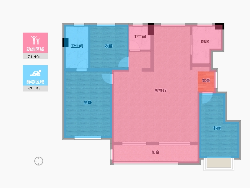 河北省-唐山市-凤凰玺-106.81-户型库-动静分区