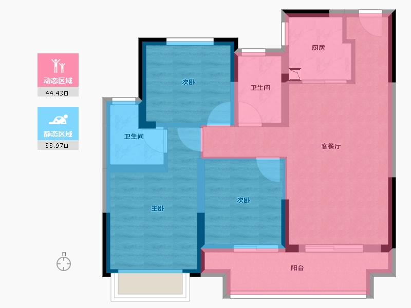 浙江省-嘉兴市-卓越珑府-68.90-户型库-动静分区