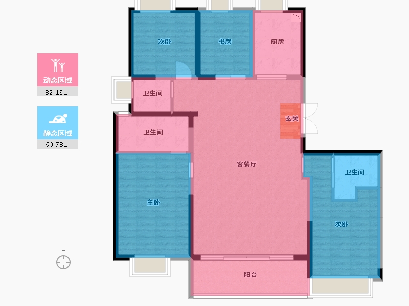 河南省-郑州市-康桥香麓湾-129.54-户型库-动静分区