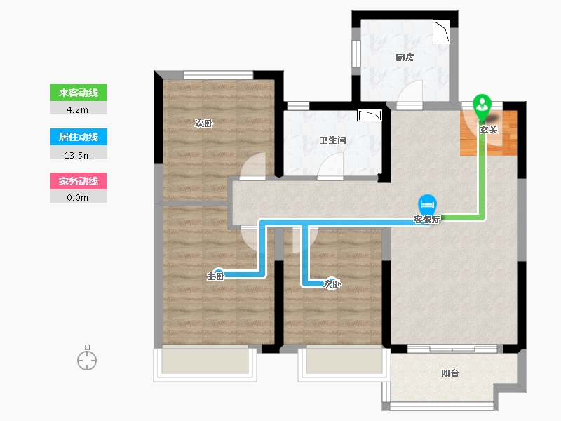 山东省-潍坊市-金科集美天宸-80.00-户型库-动静线