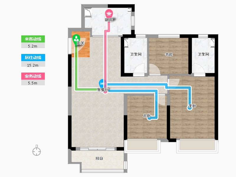 山东省-潍坊市-金科集美天宸-92.00-户型库-动静线