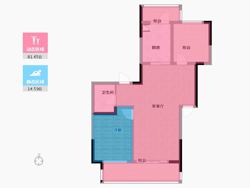 安徽省-滁州市-高速公园壹号-86.00-户型库-动静分区