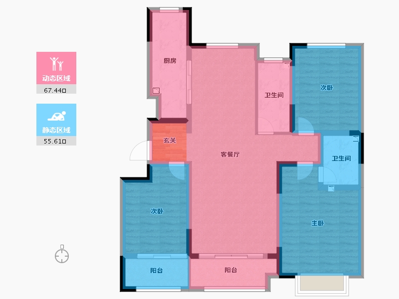 山东省-潍坊市-中房花漫里-110.00-户型库-动静分区