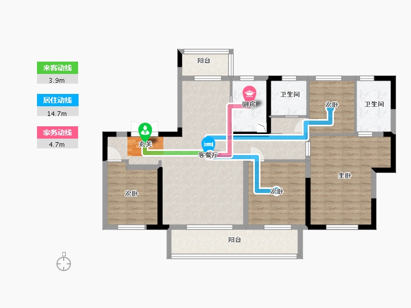 河南省-郑州市-永威双鹤湖畔-112.00-户型库-动静线