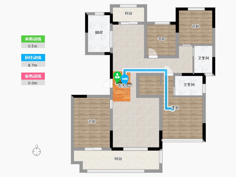 河南省-郑州市-中海万锦熙岸-114.40-户型库-动静线