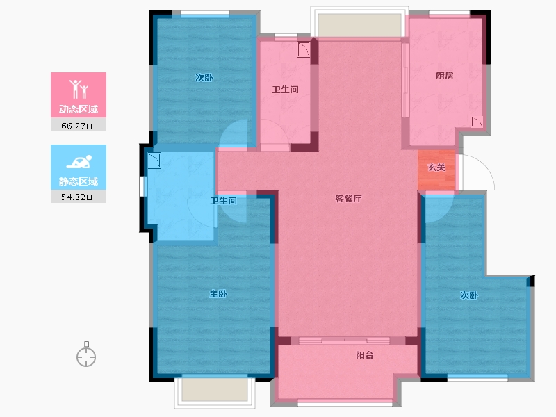 山东省-潍坊市-中房花漫里-108.00-户型库-动静分区