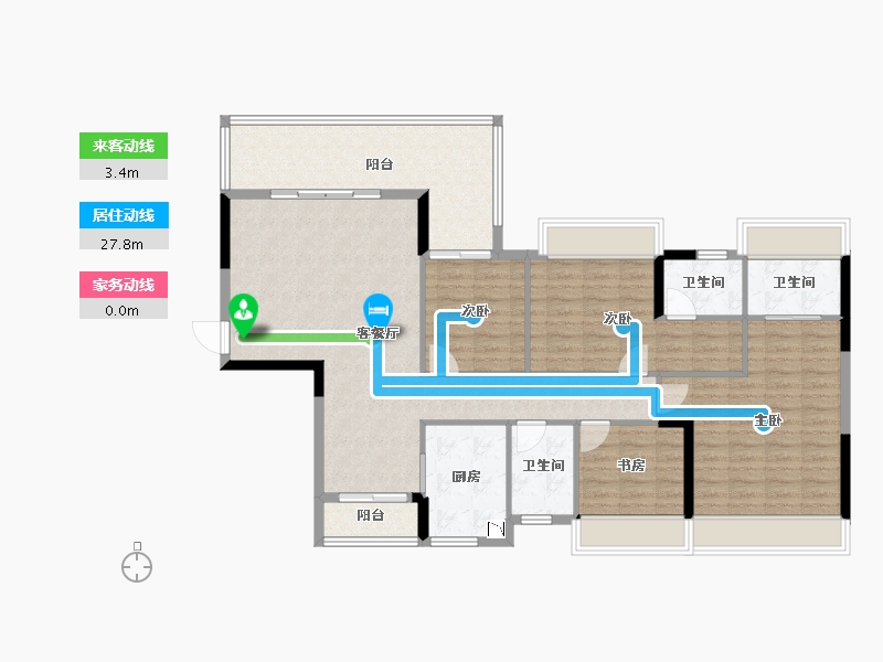 广东省-梅州市-建达欣悦国际-124.09-户型库-动静线