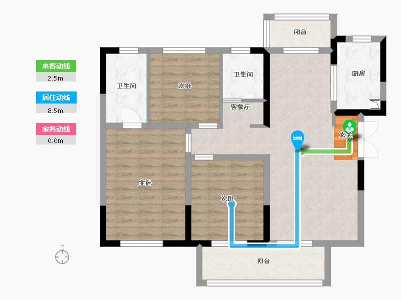 河南省-郑州市-永威双鹤湖畔-92.00-户型库-动静线