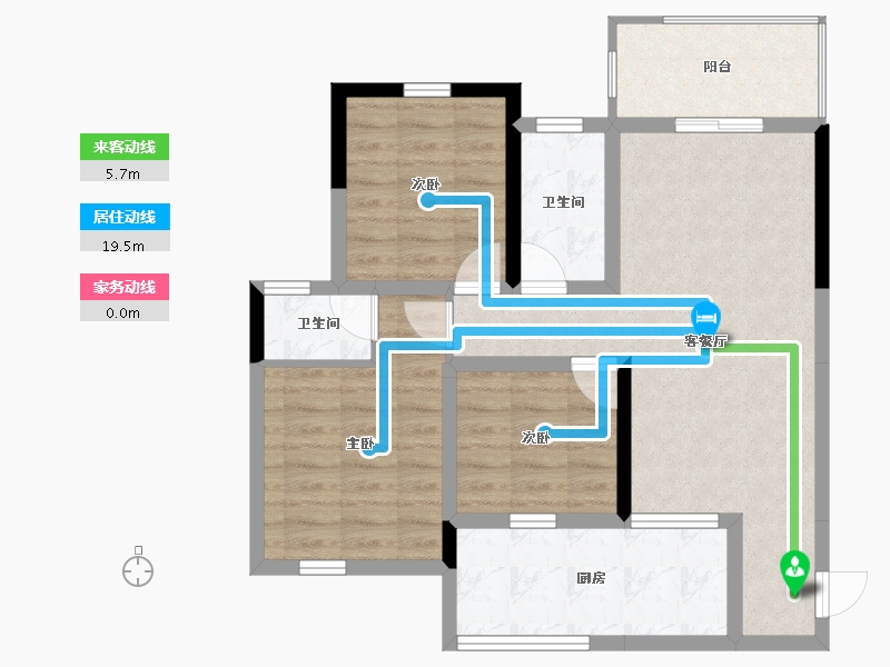 四川省-自贡市-学府海棠-76.07-户型库-动静线