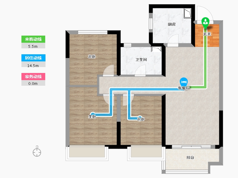 山东省-潍坊市-金科集美天宸-84.00-户型库-动静线