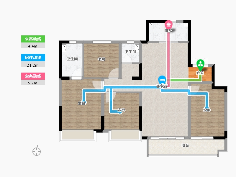 山东省-潍坊市-金科礼悦东方-112.00-户型库-动静线