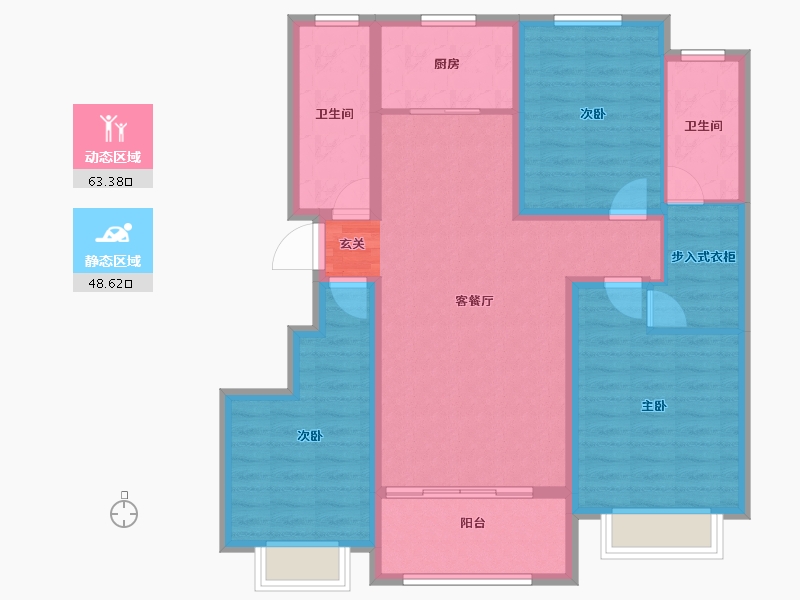 山东省-潍坊市-中房花漫里-100.00-户型库-动静分区