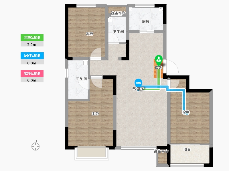 山东省-潍坊市-中房花漫里-94.00-户型库-动静线