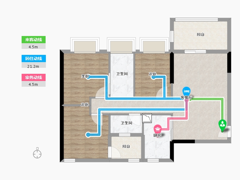 广东省-湛江市-万洲悦华府-80.58-户型库-动静线