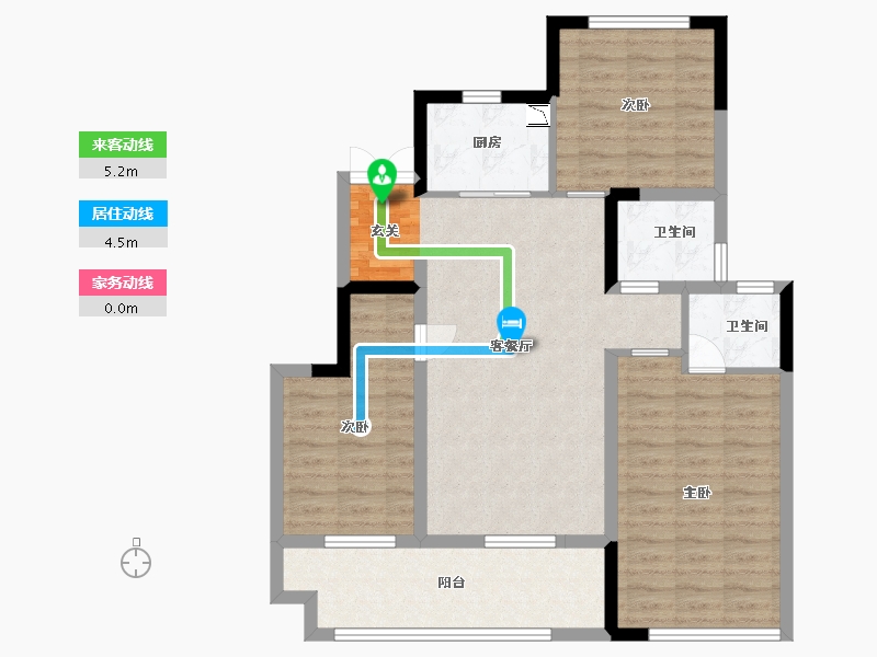 安徽省-芜湖市-荣盛江城观邸-88.00-户型库-动静线