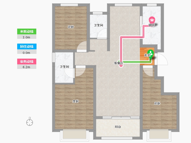 山东省-潍坊市-中房花漫里-101.00-户型库-动静线