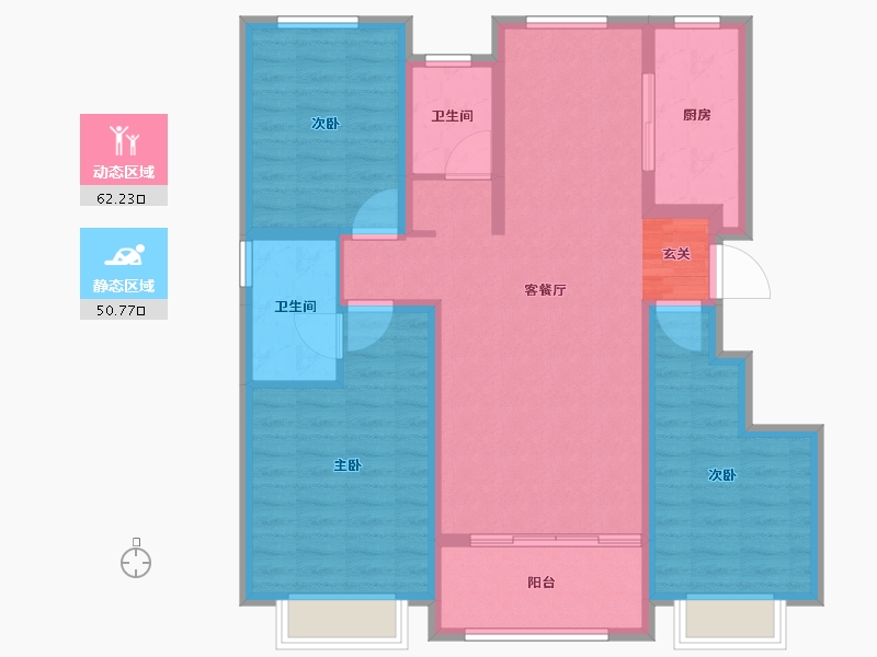 山东省-潍坊市-中房花漫里-101.00-户型库-动静分区