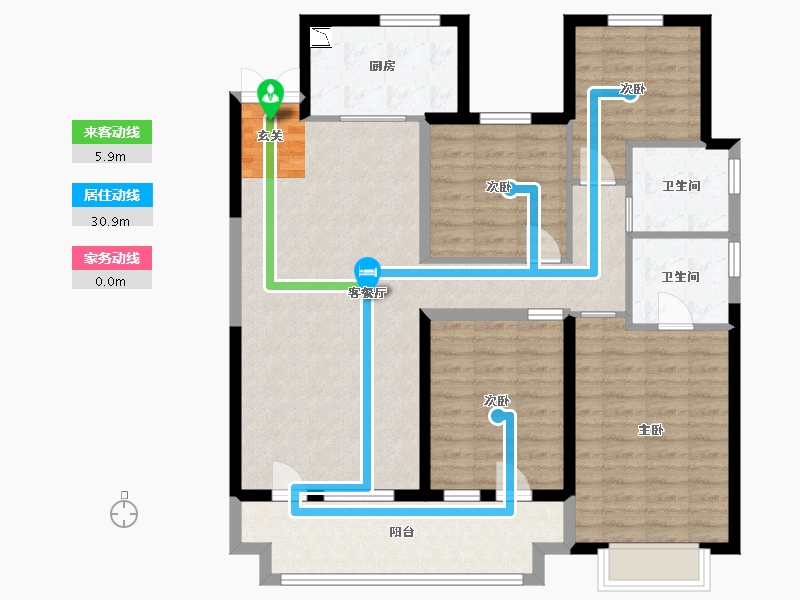 山东省-菏泽市-鲁商蓝岸公馆-115.20-户型库-动静线