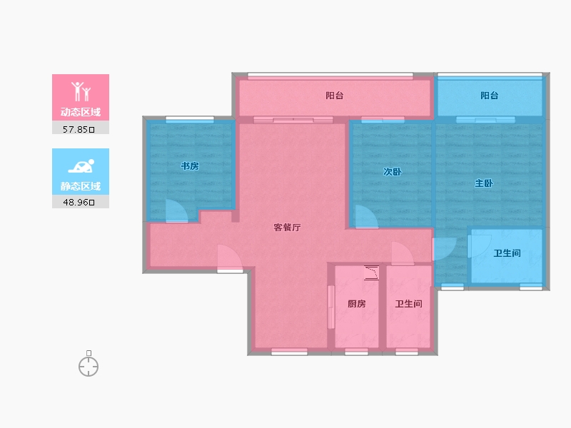 江西省-南昌市-鸿海满园-95.42-户型库-动静分区