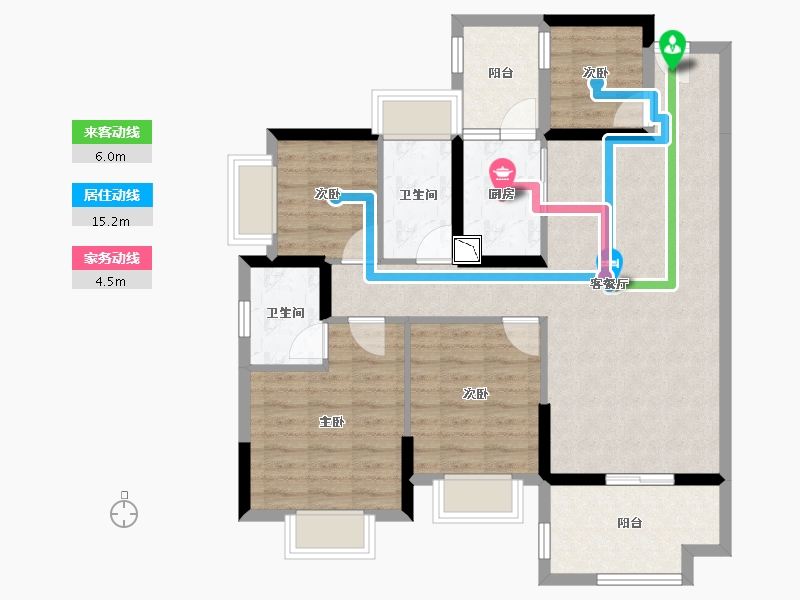 广东省-湛江市-硕基一品-91.99-户型库-动静线