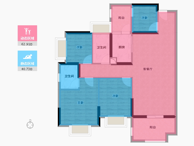 广东省-湛江市-硕基一品-91.99-户型库-动静分区