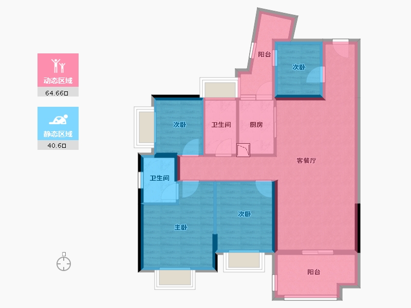 广东省-湛江市-硕基一品-93.19-户型库-动静分区