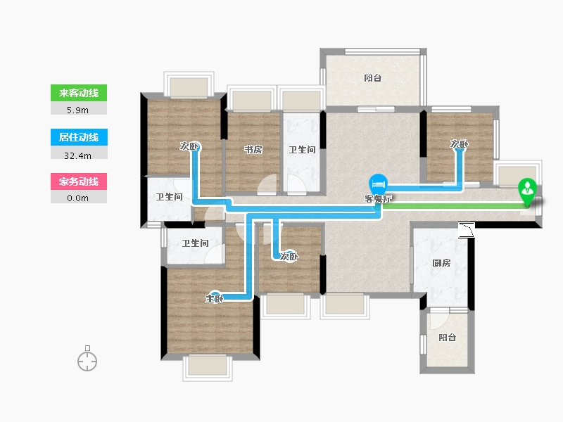 广东省-湛江市-硕基一品-113.37-户型库-动静线