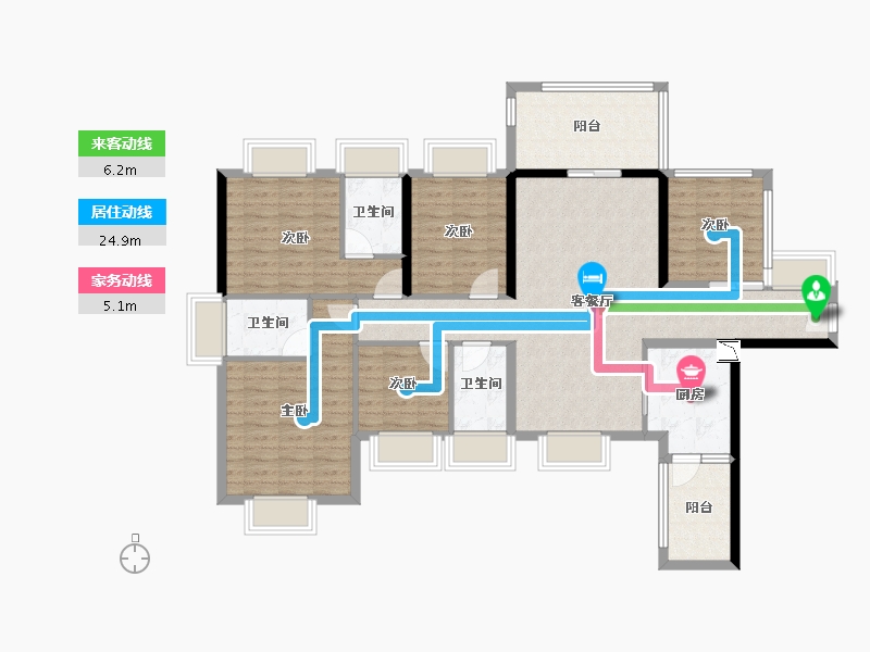 广东省-湛江市-硕基一品-119.37-户型库-动静线