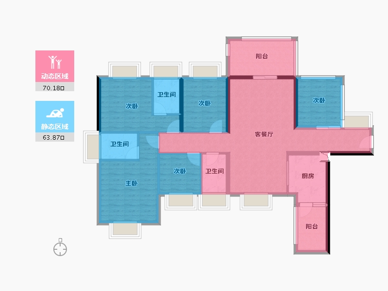 广东省-湛江市-硕基一品-119.37-户型库-动静分区