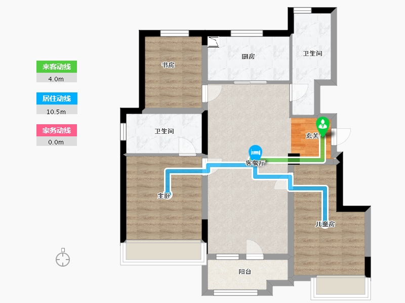 山东省-烟台市-世茂揽樾-83.01-户型库-动静线