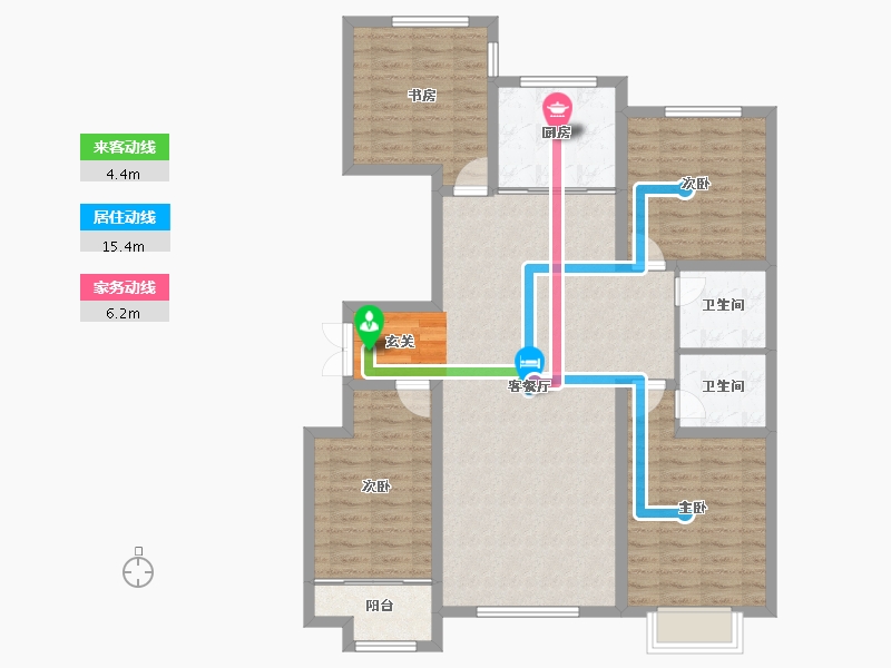 山东省-潍坊市-城投奥文公馆-111.72-户型库-动静线